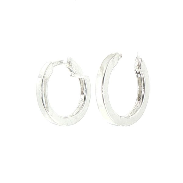 Ellera Pianura Sterling Silver hoop earrings Image 3 Bryan Jewelry Prattville, AL