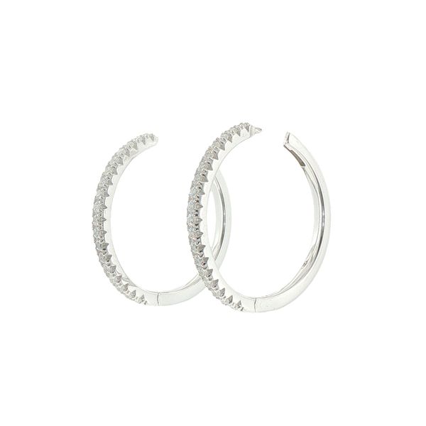 Ellera X-Grande Sterling Silver Hoop Earrings Image 3 Bryan Jewelry Prattville, AL
