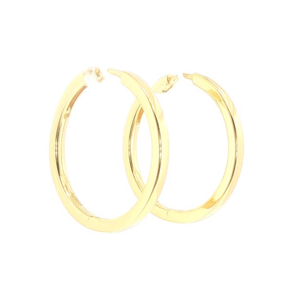 Ellera Pianura X-Grande Gold Plated Hoop Earrings Image 2 Bryan Jewelry Prattville, AL