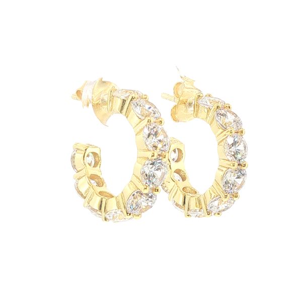 Belluno Creolo Gold-Plated Hoop Earrings Image 2 Bryan Jewelry Prattville, AL