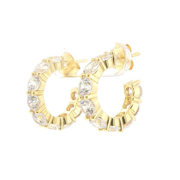 Belluno Creolo Gold-Plated Hoop Earrings Image 3 Bryan Jewelry Prattville, AL