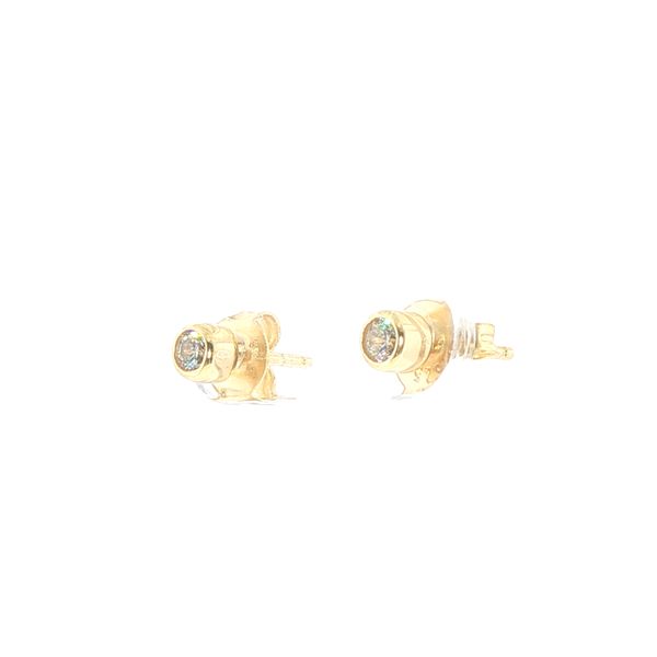 Sarzana Uno Gold-Plated CZ Earrings Image 3 Bryan Jewelry Prattville, AL