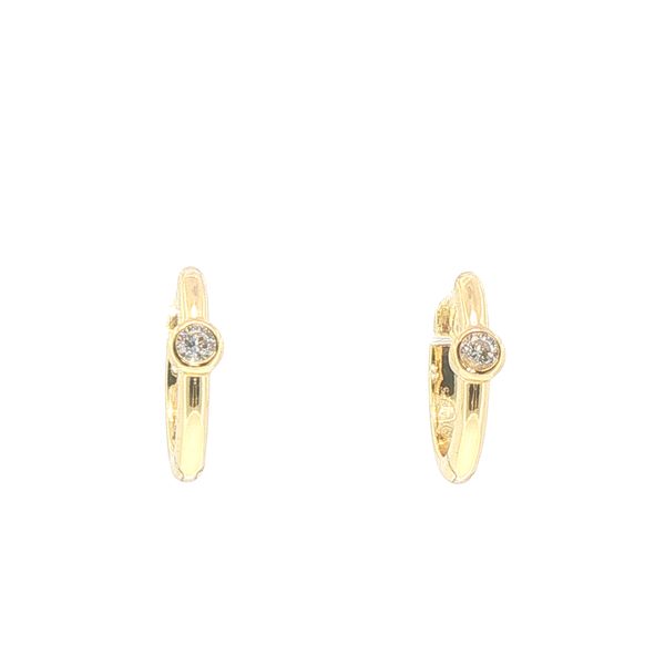 Sarzana Uno Creolo Gold-Plated CZ Earrings Bryan Jewelry Prattville, AL