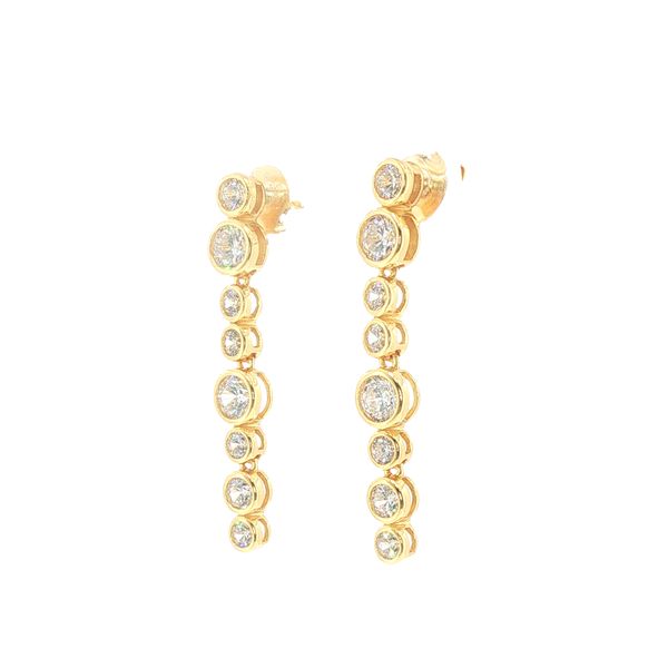 Sardinien Lungo Piccolo Gold-Plated CZ Earrings Image 3 Bryan Jewelry Prattville, AL