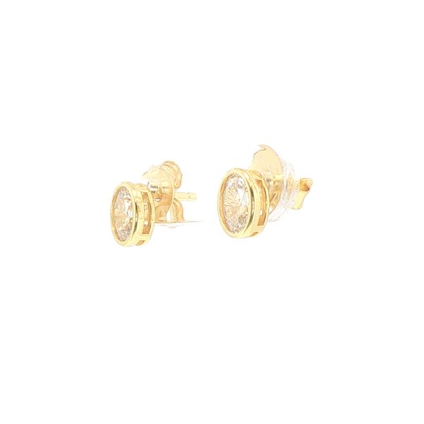 Sardinien Ovale Gold-Plated CZ Earrings Image 2 Bryan Jewelry Prattville, AL