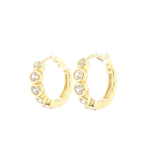 Sardinien Creolo Piccolo Gold-Plated CZ Earrings Image 3 Bryan Jewelry Prattville, AL