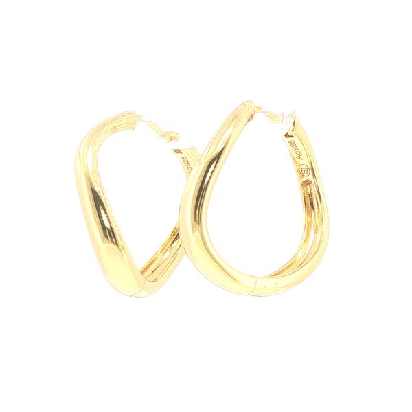 Infinito Pianura Gold-Plated Earrings Image 3 Bryan Jewelry Prattville, AL