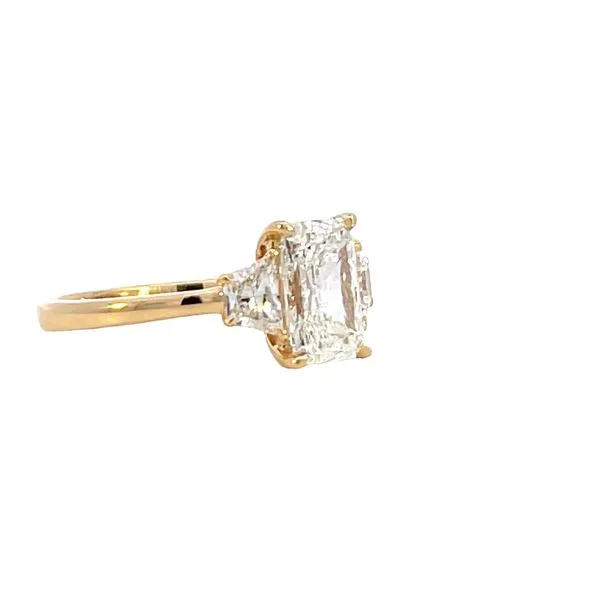 Radiant cut with Trap side diamonds-Lab-grown 14ky Image 2 Bryan Jewelry Prattville, AL