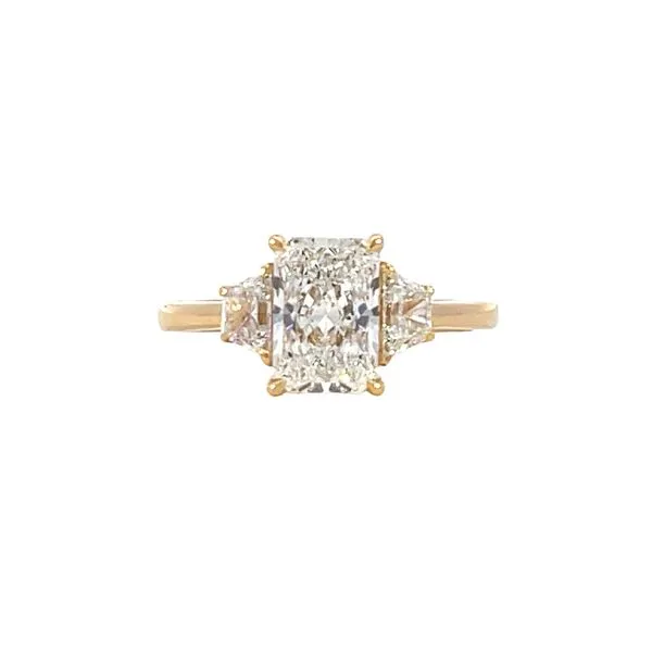 Radiant cut with Trap side diamonds-Lab-grown 14ky Bryan Jewelry Prattville, AL