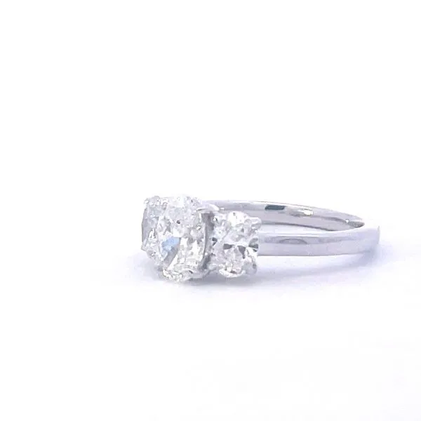 Lab Grown Three Stone Oval Ring Image 2 Bryan Jewelry Prattville, AL