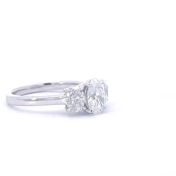 Lab Grown Three Stone Oval Ring Image 3 Bryan Jewelry Prattville, AL