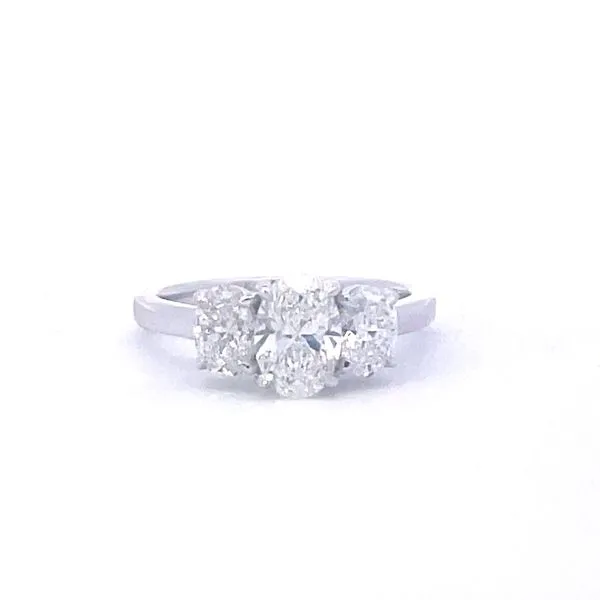 Lab Grown Three Stone Oval Ring Image 4 Bryan Jewelry Prattville, AL