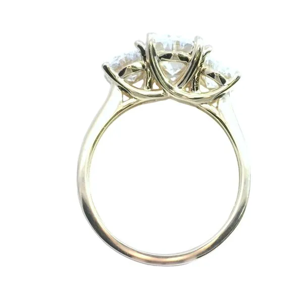 Three stone Lab-Grown  Oval 3ctw Diamond Ring- 14ky Image 4 Bryan Jewelry Prattville, AL