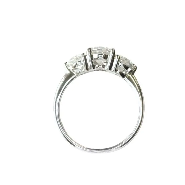 3 Stone Lab Grown Engagement Ring in 14kw Image 2 Bryan Jewelry Prattville, AL