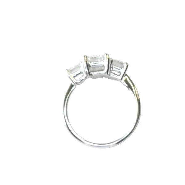 3 Stone Emerald Cut Lab Grown Diamond Ring in 14kw-3ctw Image 4 Bryan Jewelry Prattville, AL