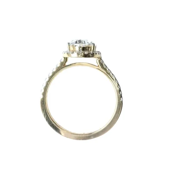 Sleek Sophistication with Show-Stopping Sparkle Lab Grown Oval  Diamond with Halo in 14ky Image 2 Bryan Jewelry Prattville, AL