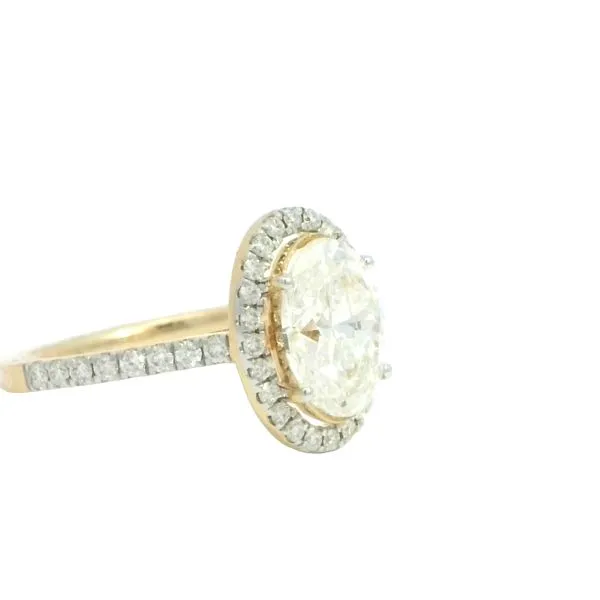 Sleek Sophistication with Show-Stopping Sparkle Lab Grown Oval  Diamond with Halo in 14ky Image 4 Bryan Jewelry Prattville, AL