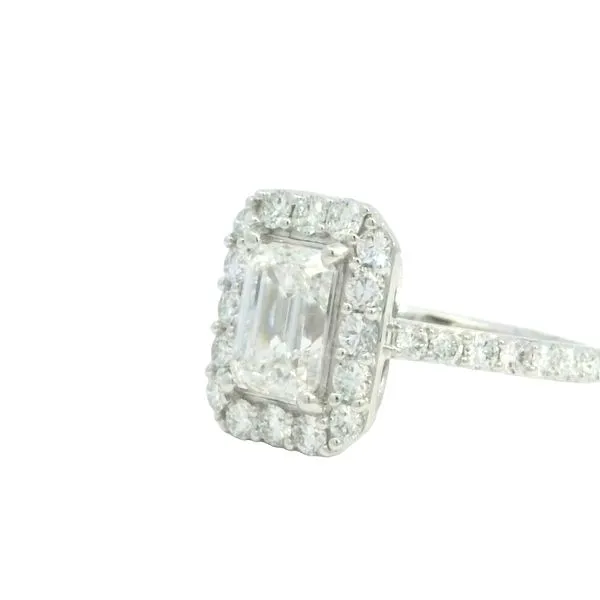 A Statement in Sophistication<br>, Lab Grown Emerald Cut Engagement Ring in 14kw Image 2 Bryan Jewelry Prattville, AL