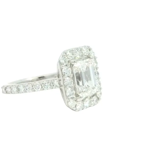 A Statement in Sophistication<br>, Lab Grown Emerald Cut Engagement Ring in 14kw Image 4 Bryan Jewelry Prattville, AL
