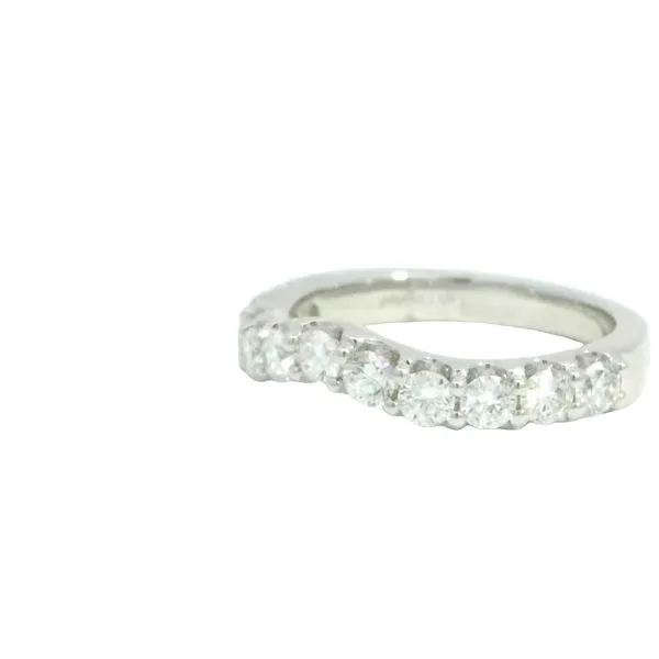 Classic Sparkle, Modern Ethic 1ctw Lab Grown Curved Diamond Band in 14kw Image 4 Bryan Jewelry Prattville, AL