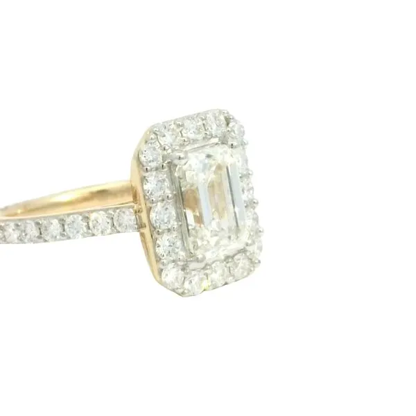 Bold Elegance, Brilliant Impact<br>, Lab Grown Emerald Cut Engagement Ring in 14ky Image 2 Bryan Jewelry Prattville, AL