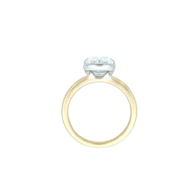 Lab Grown Elongated Cushion Cut Solitaire 3ct.-14ktt Image 4 Bryan Jewelry Prattville, AL