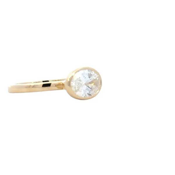Lab Grown East to West Bezel Set Oval Solitaire-14ky Image 3 Bryan Jewelry Prattville, AL