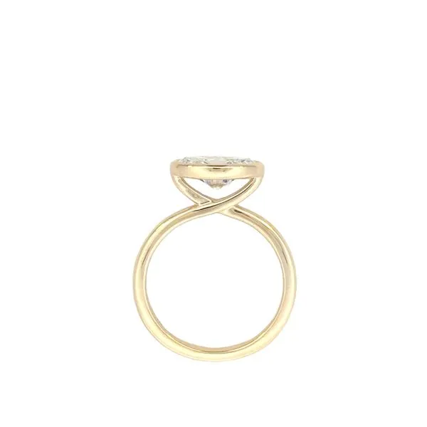 Lab Grown East to West Bezel Set Oval Solitaire-14ky Image 4 Bryan Jewelry Prattville, AL