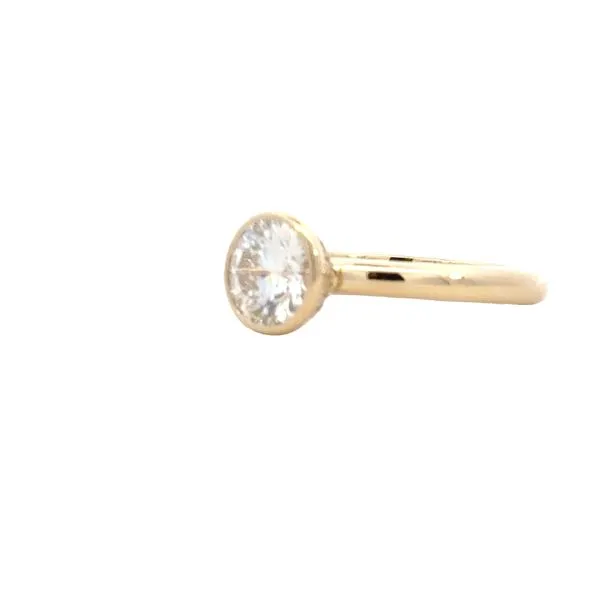 Lab grownContemporary Bezel Set 1 1/2 carat Round with Hidden Halo in 14k yellow gold Image 2 Bryan Jewelry Prattville, AL