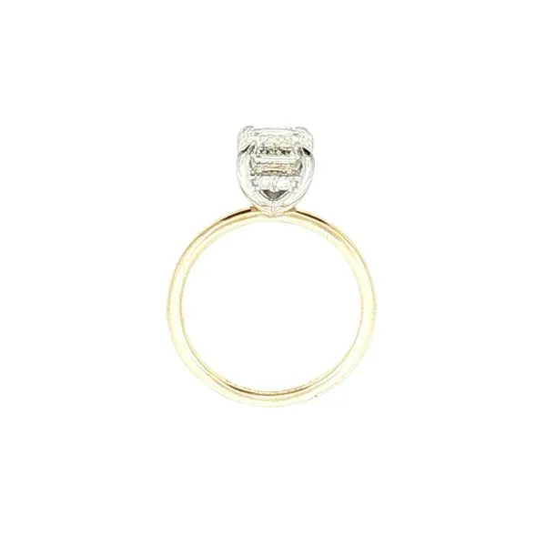 Lab Grown 2 carat Emerald Cut Engagement with Hidden Halo in 14ktt Image 4 Bryan Jewelry Prattville, AL