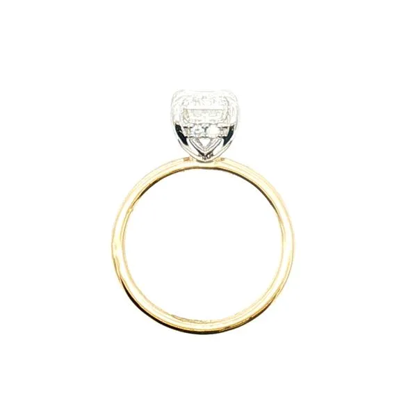 Lab grown 3 carat Emerald Cut diamond Engaement with Hidden Halo in 14ktt Image 5 Bryan Jewelry Prattville, AL