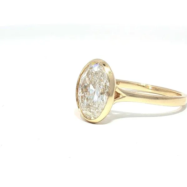 Bezel Set Diamond Engagment Ring Image 3 Bryan Jewelry Prattville, AL