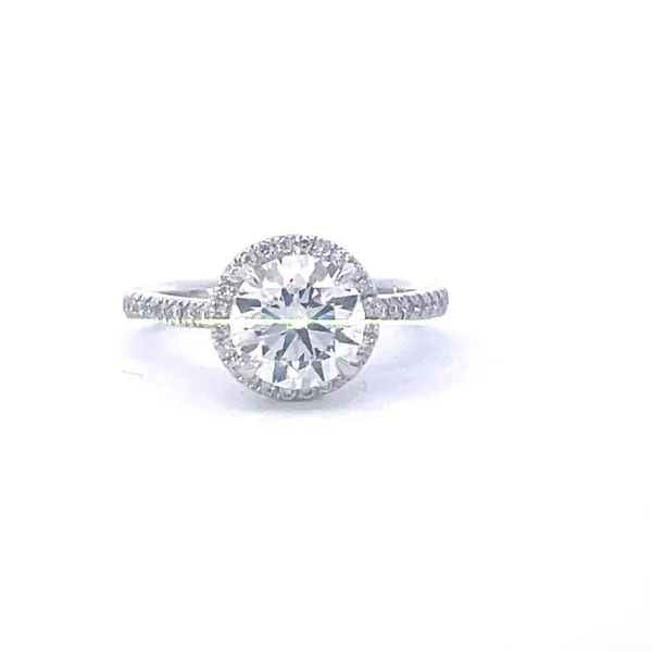 Lab Grown LADIES HALO RING in 14kw Image 4 Bryan Jewelry Prattville, AL