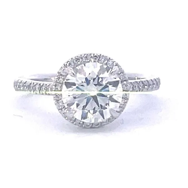 Lab Grown LADIES HALO RING in 14kw Bryan Jewelry Prattville, AL