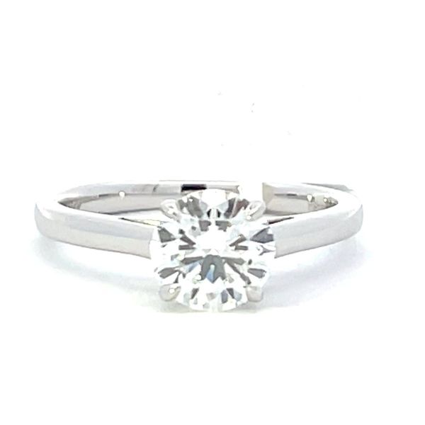 Lab-grown 4 prong diamond solitaire in 14k white gold Bryan Jewelry Prattville, AL