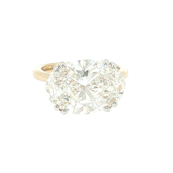 Modern Brilliance: East-West Oval Diamond Solitaire Bryan Jewelry Prattville, AL
