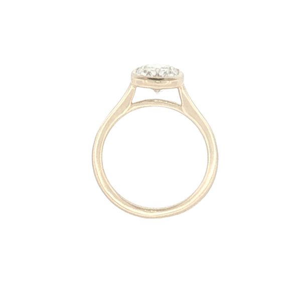 Modern Sophistication: Cushion Cut Diamond Bezel Solitaire Image 3 Bryan Jewelry Prattville, AL