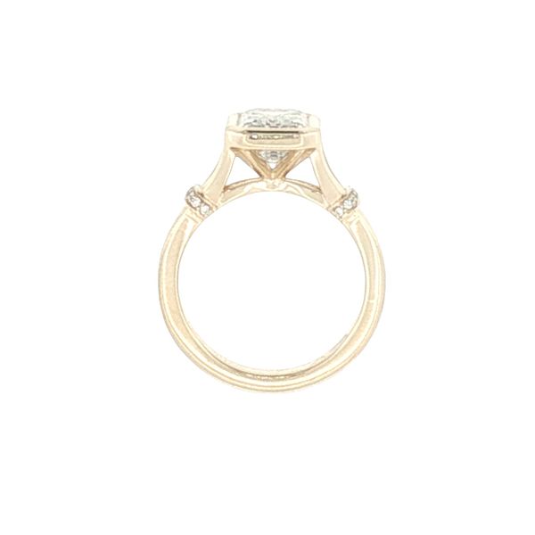 Contemporary Elegance: Emerald Cut Bezel Diamond Engagement Ring Image 4 Bryan Jewelry Prattville, AL