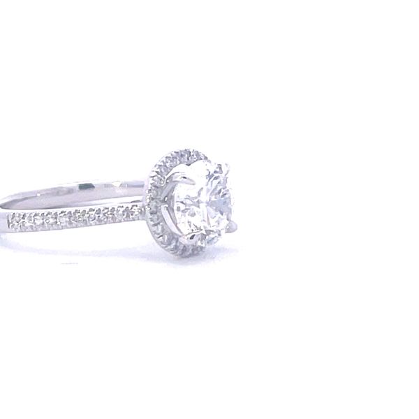 Lab Grown LADIES HALO RING in 14kw Image 3 Bryan Jewelry Prattville, AL