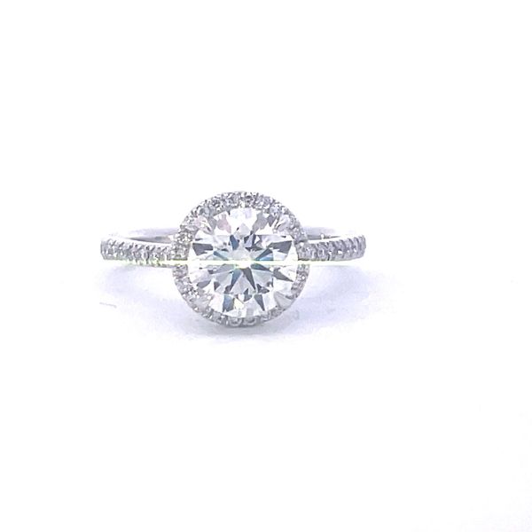 Lab Grown LADIES HALO RING in 14kw Image 4 Bryan Jewelry Prattville, AL