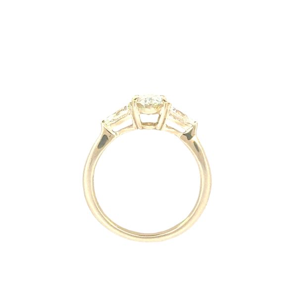 3 Stone - Oval with Pear sides- Lab Grown Engagement Ring-14ky Image 4 Bryan Jewelry Prattville, AL
