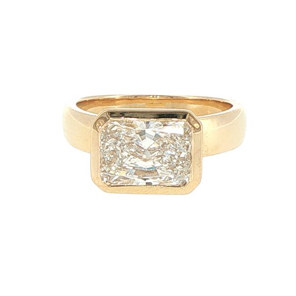 3ct Lab Grown Radiant Bezel Set Diamond Ring in 14K Yellow Gold Bryan Jewelry Prattville, AL