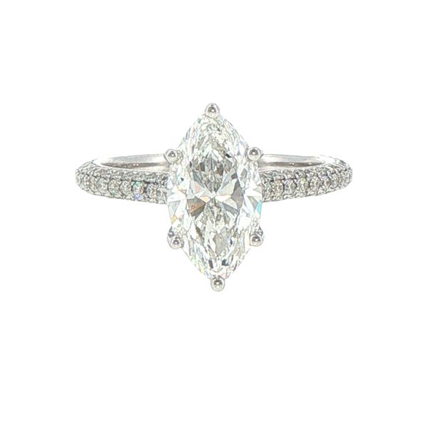 2.66ctw Lab Grown Marquise Diamond Engagement Ring in 14K White Gold Bryan Jewelry Prattville, AL