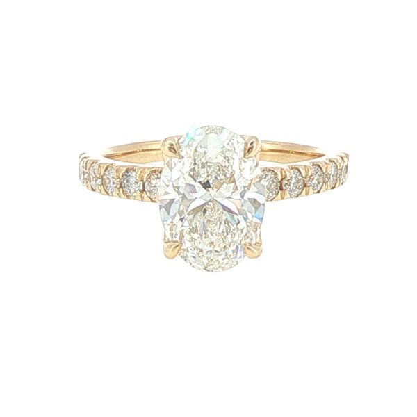3ctw Lab Grown Oval Diamond Engagement Ring in 14K Yellow Gold Bryan Jewelry Prattville, AL