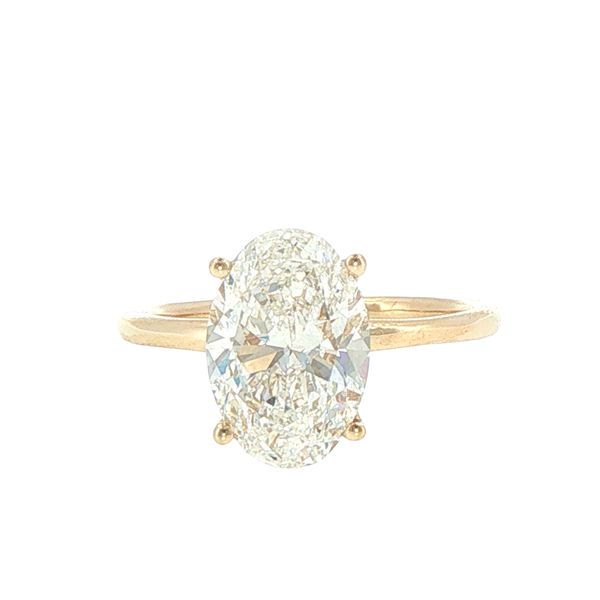 3.14ctw Lab Grown Oval Diamond Hidden Halo Ring in 14K Yellow Gold Bryan Jewelry Prattville, AL