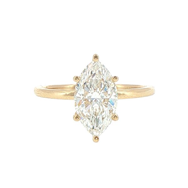 2.08ctw Lab Grown Marquise Diamond Hidden Halo Ring in 14K Yellow Gold Bryan Jewelry Prattville, AL