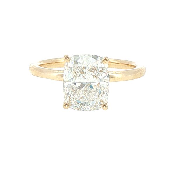 2.66ctw Lab Grown Elongated Cushion Diamond Ring in 14K Yellow Gold Bryan Jewelry Prattville, AL