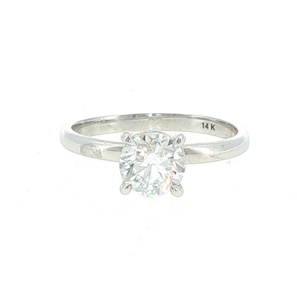 1.09ct Lab Grown Round Diamond Solitaire Engagement Ring in 14K White Gold Bryan Jewelry Prattville, AL