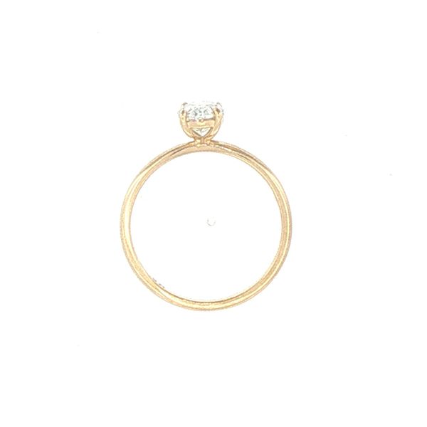 1 CaratLab Grown Oval Solitaire Ring in 14K Yellow Gold Image 5 Bryan Jewelry Prattville, AL
