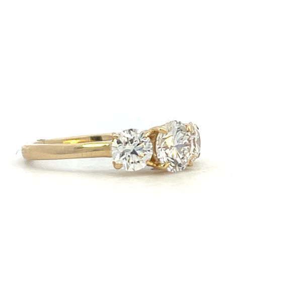 Lab grown Round Three Stone Ring in 14ky Image 2 Bryan Jewelry Prattville, AL